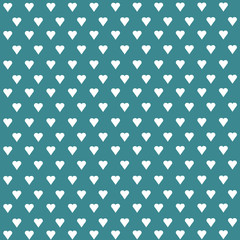 Seamless vector pattern with white hearts on pastel background