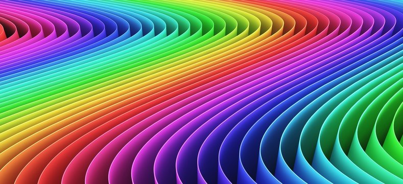 Wellen in Regenbogenfarben 1