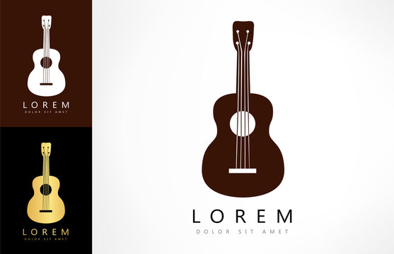guitar logo vector