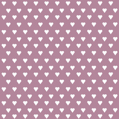Seamless vector pattern with white hearts on pastel background