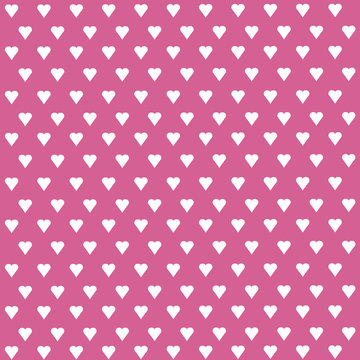 Seamless vector pattern with white hearts on pastel background