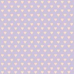 Fototapeta premium Seamless vector pattern with white hearts on pastel background