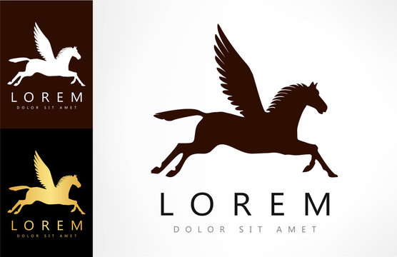 Pegasus symbol. Vector illustration.