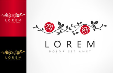 roses vector logo