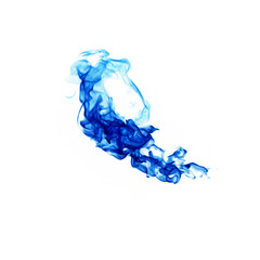 blue flames isolated on white background