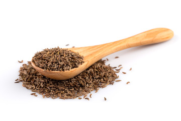 Caraway seeds in spoon
