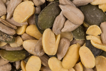 mixed seeds close up