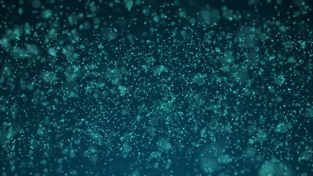 Evening Falling snow, christmas animated background quiet atmosphere. Abstract lights dots bokeh background, 4K loop video.