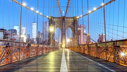 Gordijnen Brooklyn Bridge, NYC, niemand © TTstudio