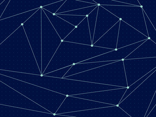 Cosmic polygonal line background. Vector illustration