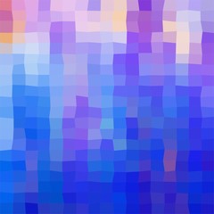Colorful background consisting of blue and purple squares. Mosaic backdrop of geometric elements. Multicolor abstract pixel pattern