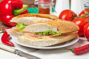 Italian panini sandwich.