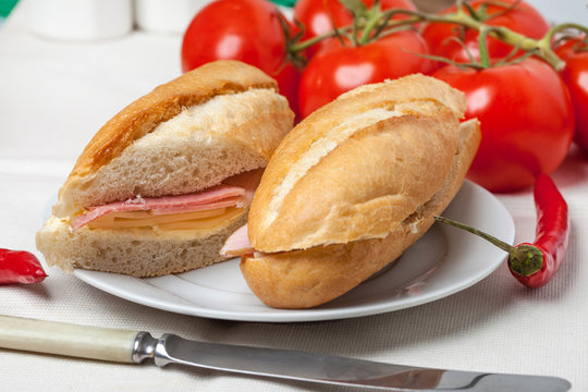 Italian panini sandwich.
