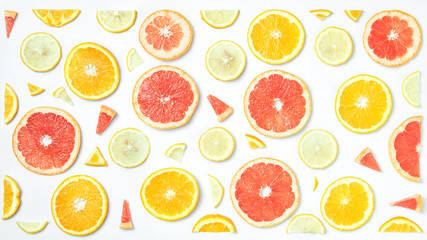 Mix fresh sliced orange, lemon and grapefruit