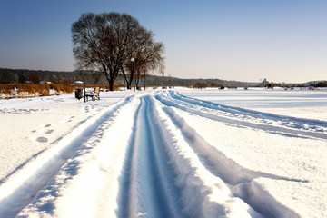 Winter in Podlasie - obrazy, fototapety, plakaty