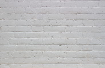 White brick wall for background and texture