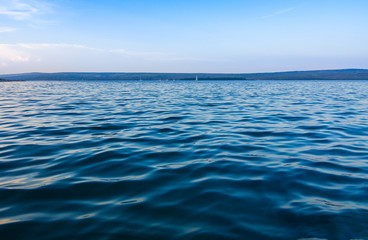 Adriatic sea . Blue water background
