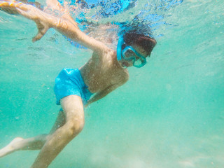 Boy snorkeling