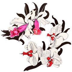 Beautiful Watercolor Summer Garden Blooming Flowers Seamless Pattern