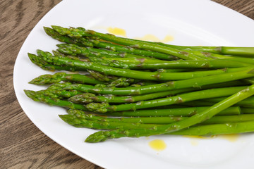 Boiled asparagus