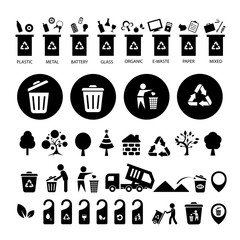 trash categories recycle garbage bin