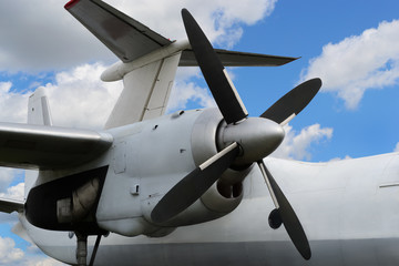 Naklejka na ściany i meble Airplane turboprop engine