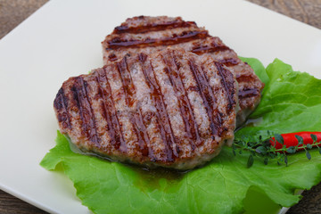 Grilled burget cutlet