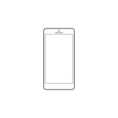 Smartphone white sketch.
