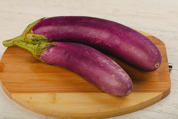 Raw violet eggplant