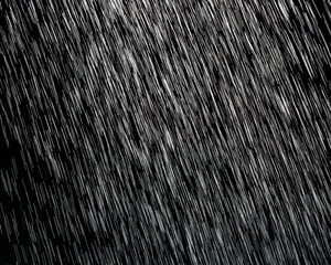 rain on a black background