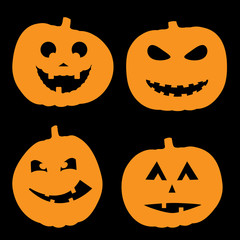 vector illustration of Halloween Background with Pumpkin