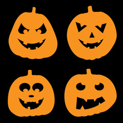 vector illustration of Halloween Background with Pumpkin
