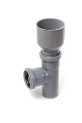 Plastic pipes isolated on white background