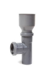 Plastic pipes isolated on white background