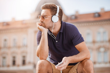 Listening to music