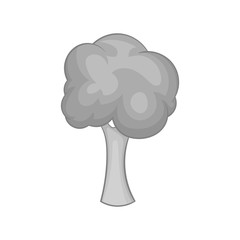 Tree icon in black monochrome style on a white background vector illustration