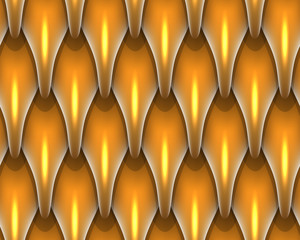 Golden dragon scales seamless background texture - 121064807