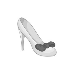 Wedding shoe icon in black monochrome style on a white background vector illustration