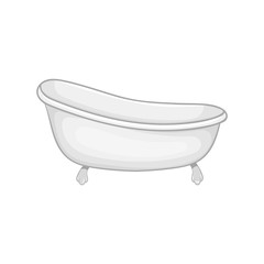 Bath icon in black monochrome style isolated on white background. Bathing symbol vector illustration