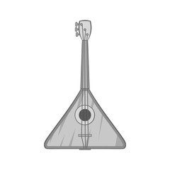 Guitar triangle icon in black monochrome style isolated on white background. Musical instrument symbol vector illustration