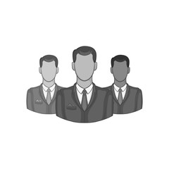Avatars men icon in black monochrome style isolated on white background. People symbol vector illustration