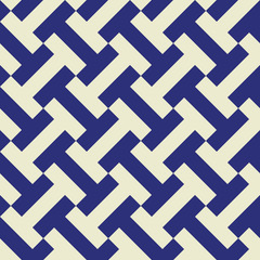 Seamless porcelain indigo blue and white diagonal op art pixel tribal pattern vector