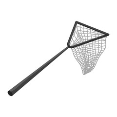 Fishing net icon in black monochrome style isolated on white background vector illustration
