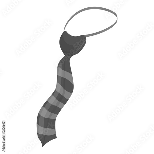 "Tie icon in black monochrome style isolated on white background vector