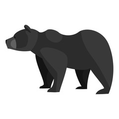 Bear icon in black monochrome style isolated on white background vector illustration