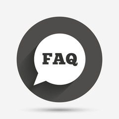 FAQ information sign icon. Help symbol.