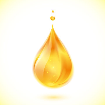Realistic oil or honey vector drop