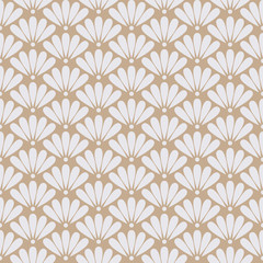 Seamless beige oriental floral pattern vector