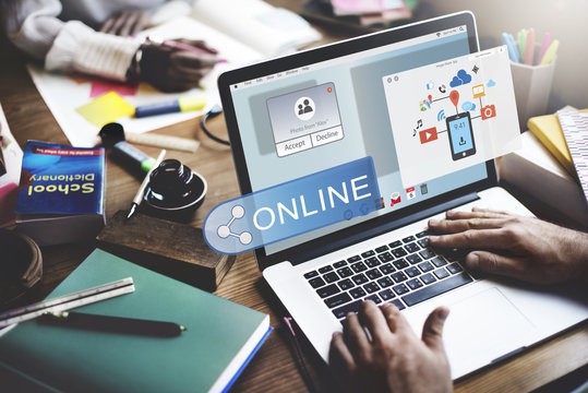 Online Streaming Technology Transfer Wireless Technology Concept