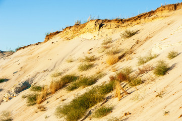 Geological cut of sands.